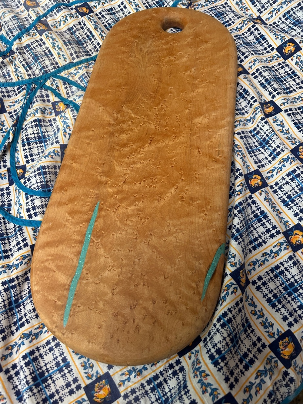 Birds eye Maple cutting Board with Inlay